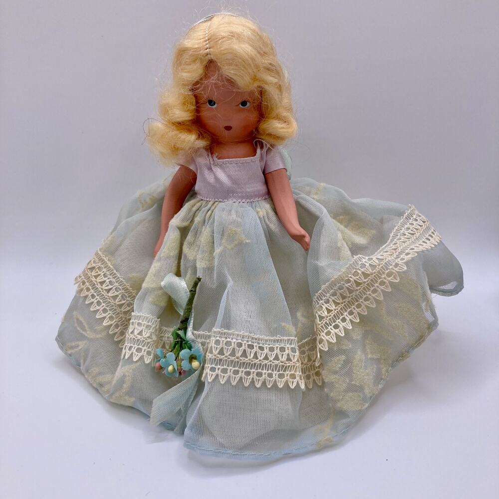 Nancy Ann Storybook Doll 5.5" A Flower Girl for May #191 Bisque Vintage 40s